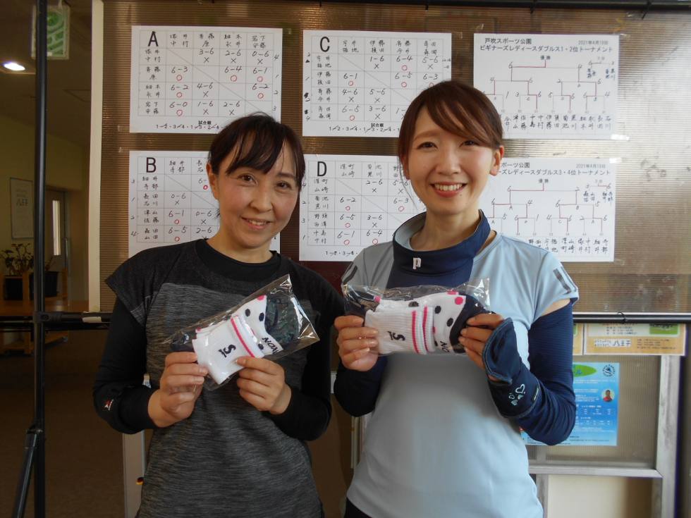 イベントテニス大会 4月19日 月 ビギナーズレディースダブルス 戸吹スポーツ公園